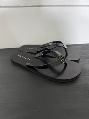 Women’s Coach Zayn Black Flip Flop Sandals